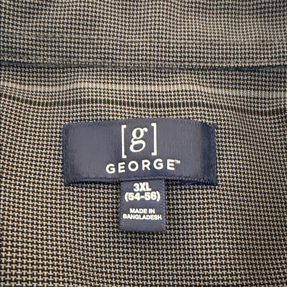 George Men's Casual Gray and Blue Button Down Shirts - Picture 3 of 4